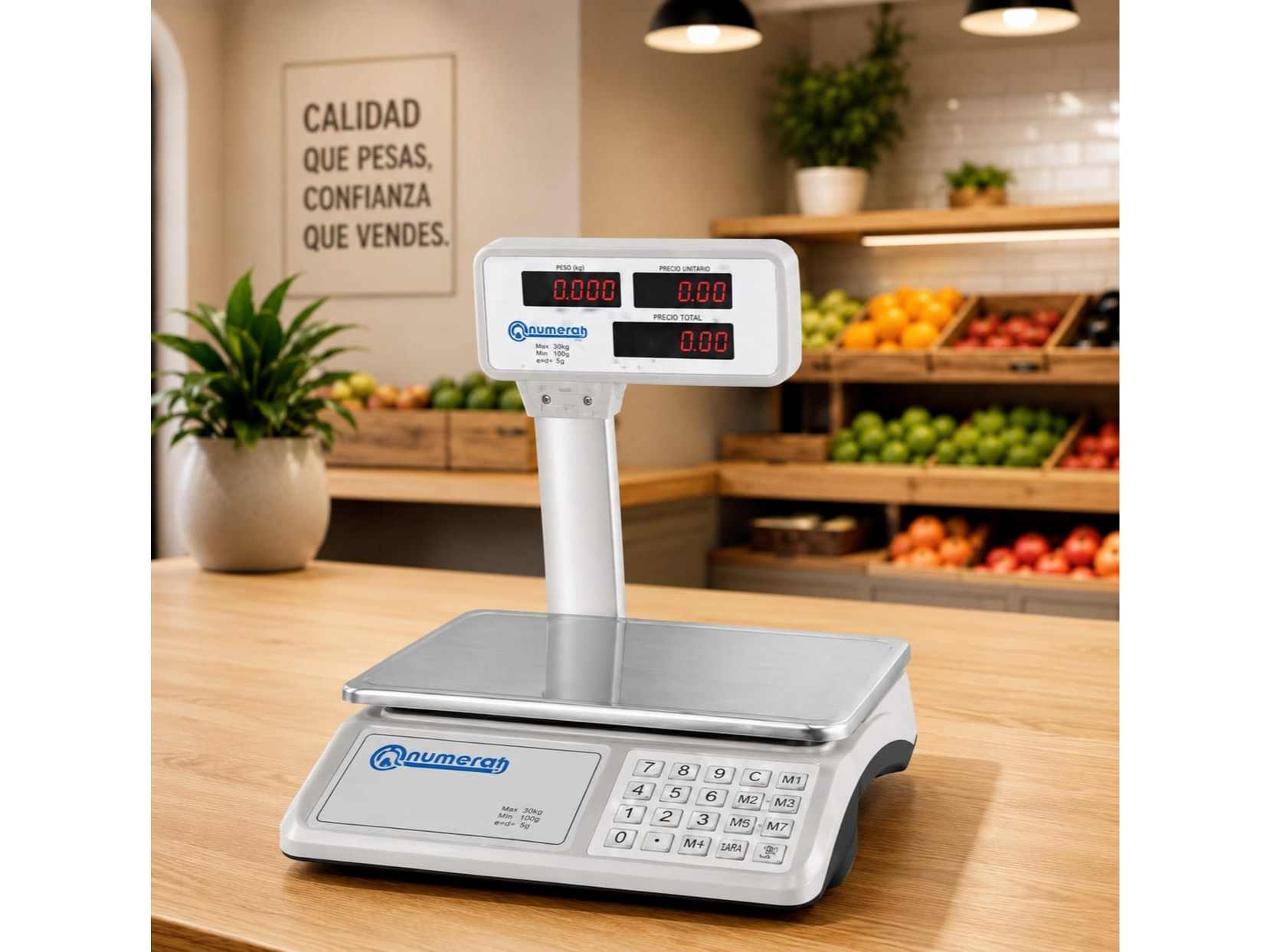 BALANZA DIGITAL COMERCIAL CON MASTIL !! Hasta 40kg!!.
