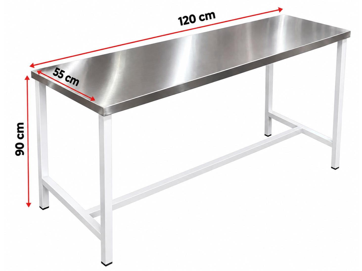 MESA DE TRABAJO DE ACERO INOXIDABLE