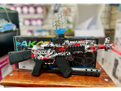 metralladora ak 47 con batería y lanza bolitas de hidrogel!