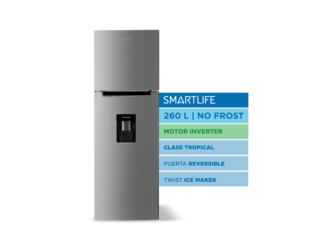 Heladera Smartlife con Dispenser No Frost Inverter 260L