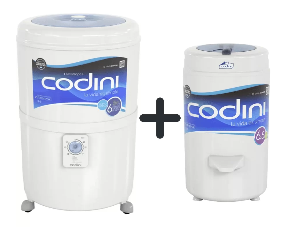 Combo Codini Lavarropa y Secarropa