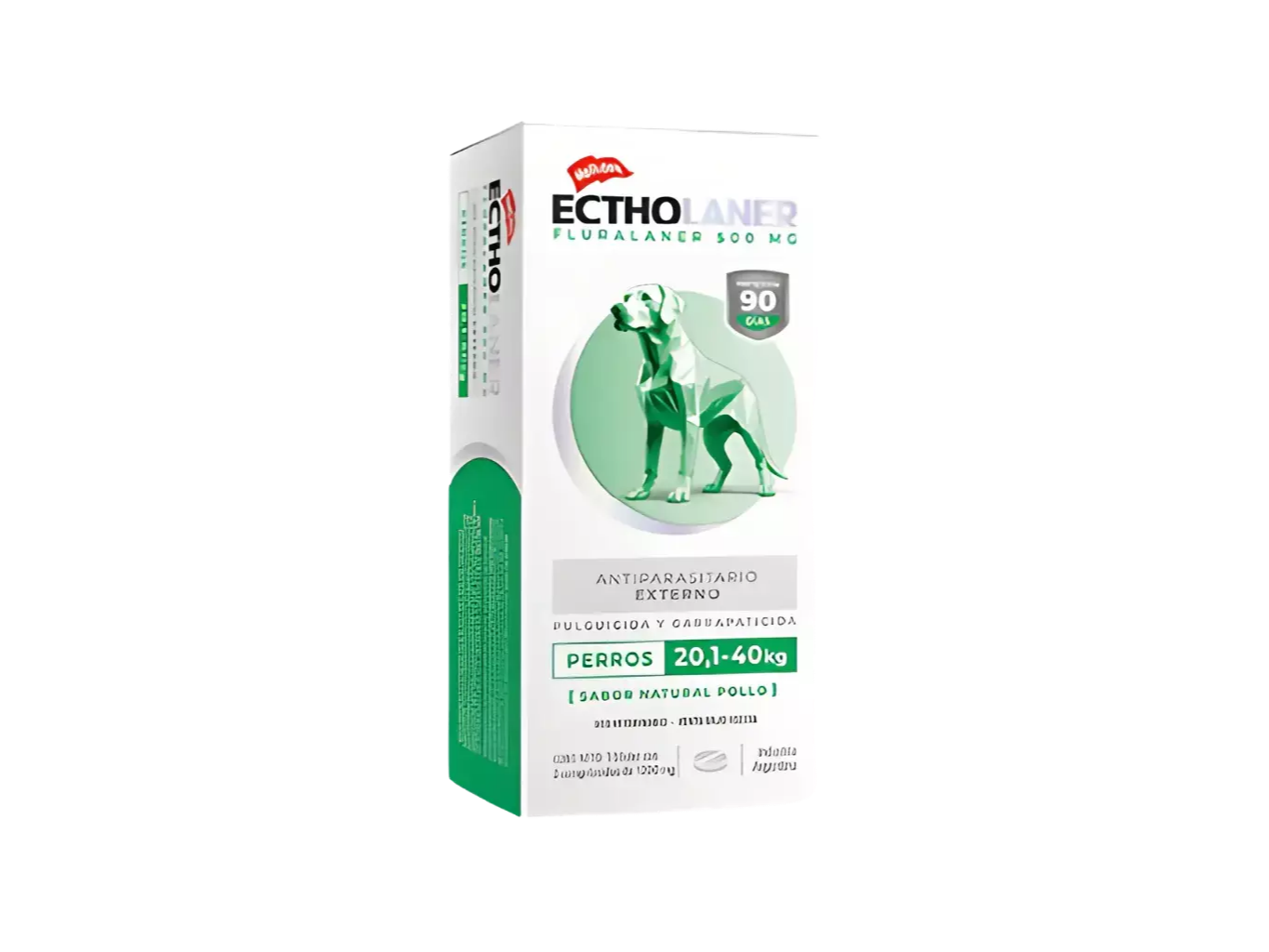 Ectholaner 20 - 40 Kg Pulgas Y Garrapatas Sabor Pollo