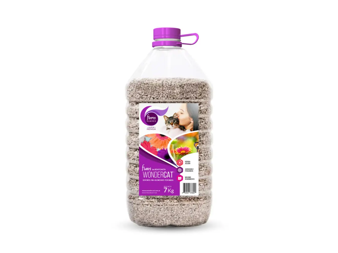 Wondercat Aglomerantes Bidon 7kg Flores Suaves