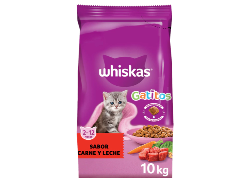 Whiskas Gatitos sabor Carne y Leche