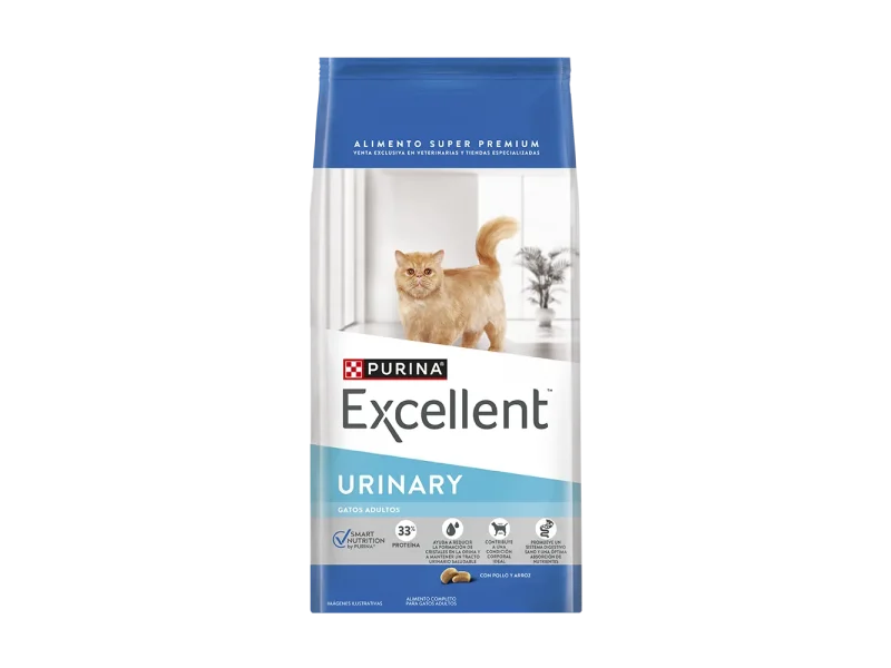 Excellent Urinary Gatos Adultos con Pollo y Arroz