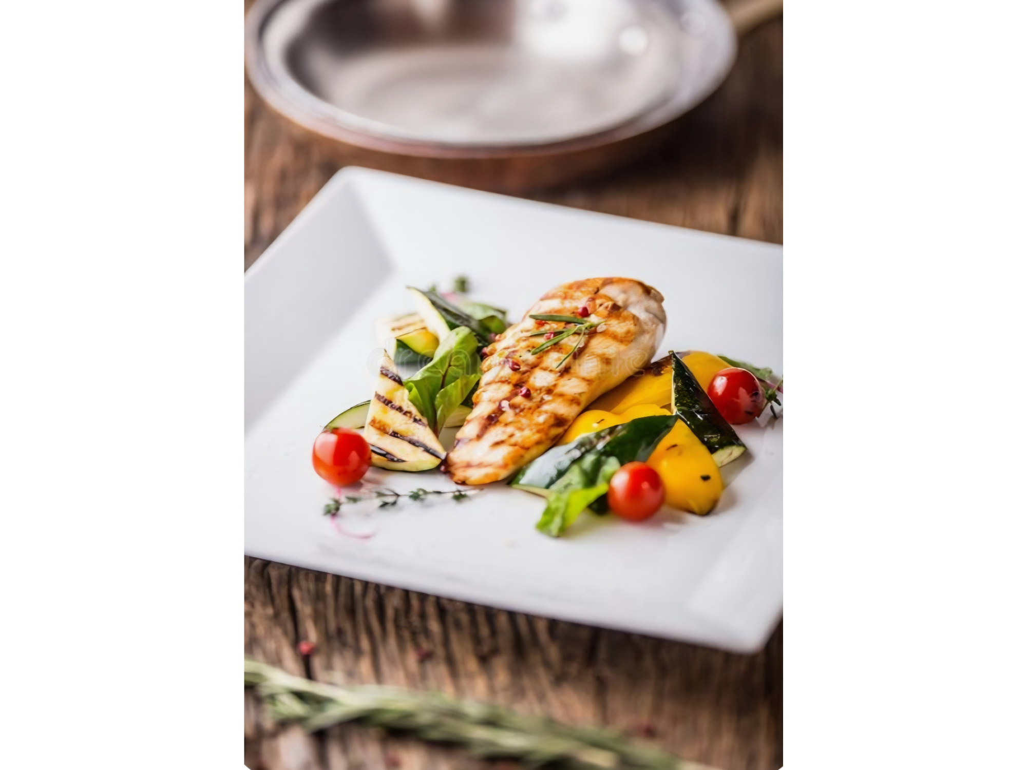 Pollo grille con guarnicion