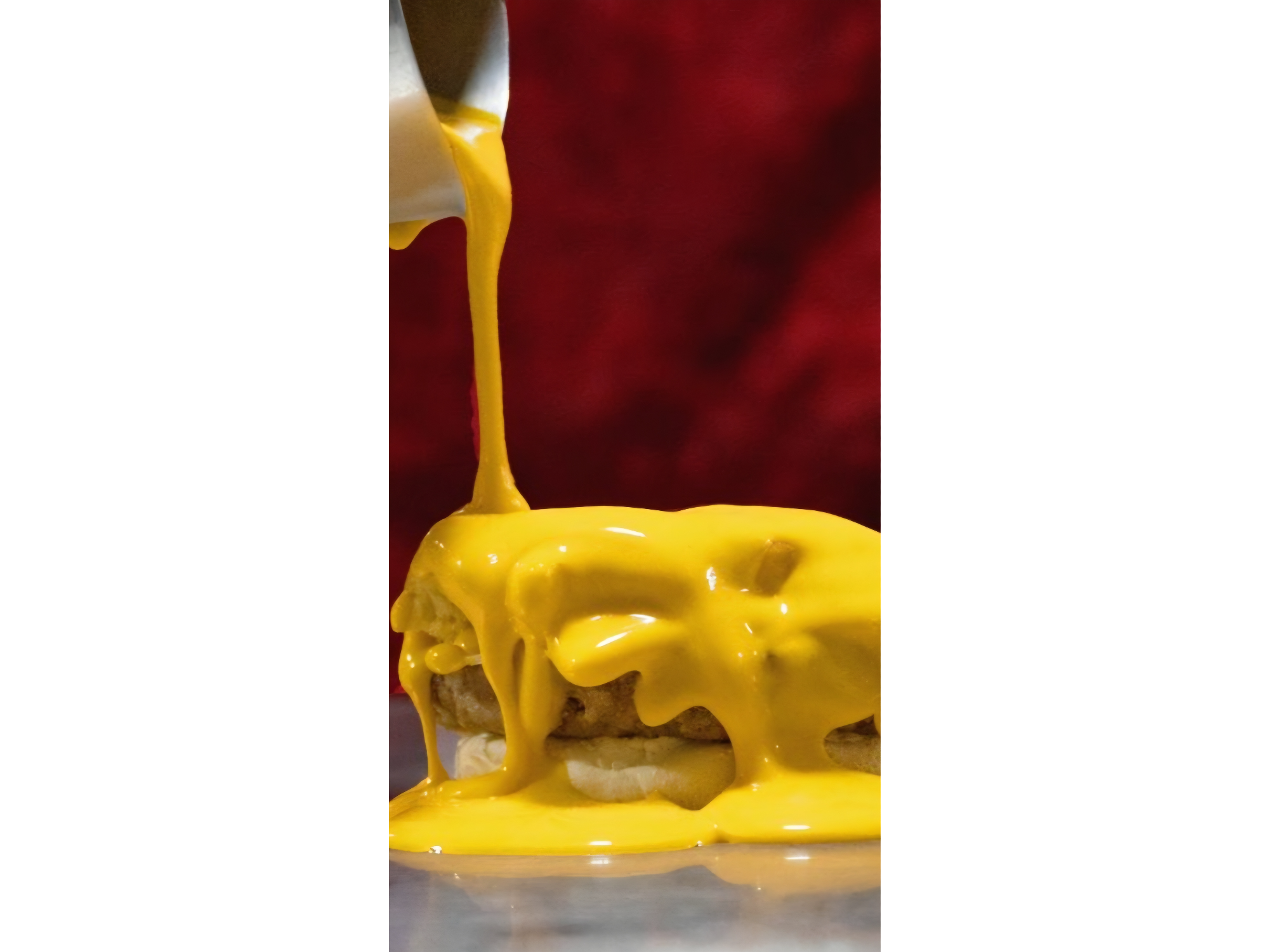 Hambur con cuna de cheddar