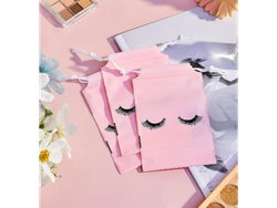 Bolsa de plástico con cordón para pestañas