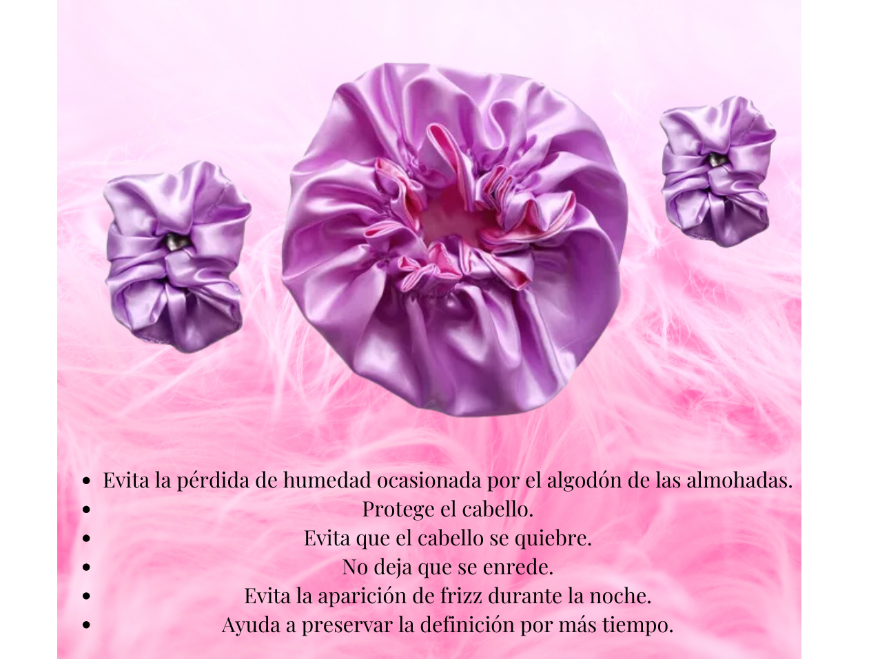 Gorro de Satin + 2 Scrunchies