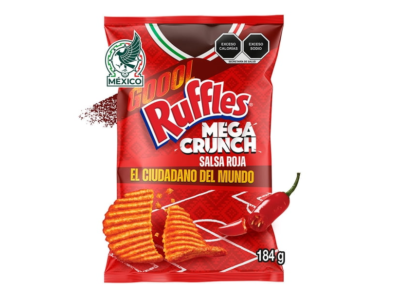 Rufles mega crunch salsa roja