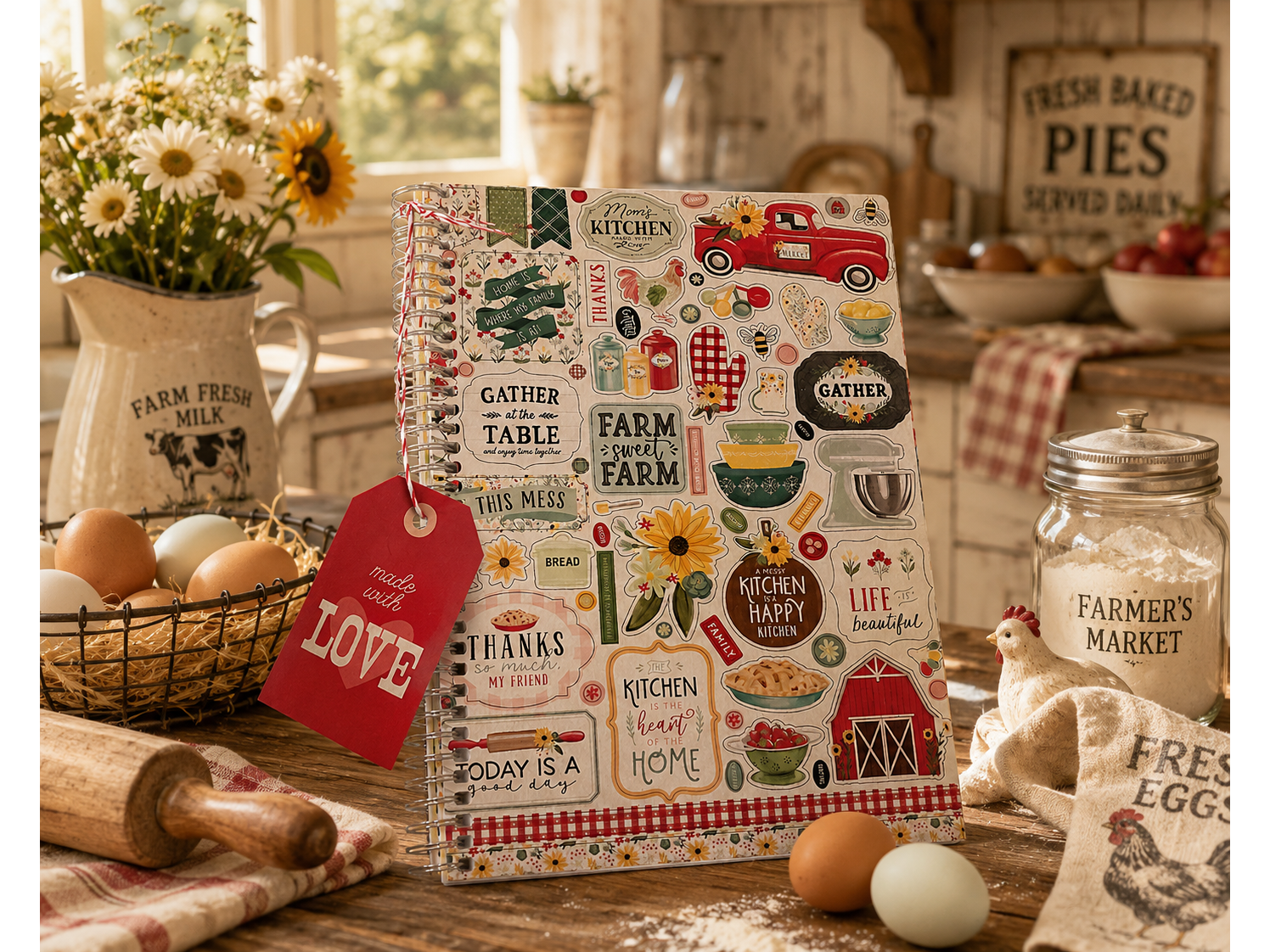 RECETARIO DE COCINA SOÑADO! A5 Incluye stickers y señalador!