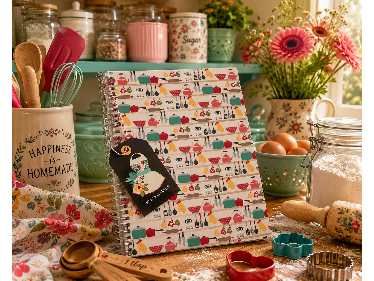 RECETARIO DE COCINA SOÑADO! A5 Incluye stickers y señalador!