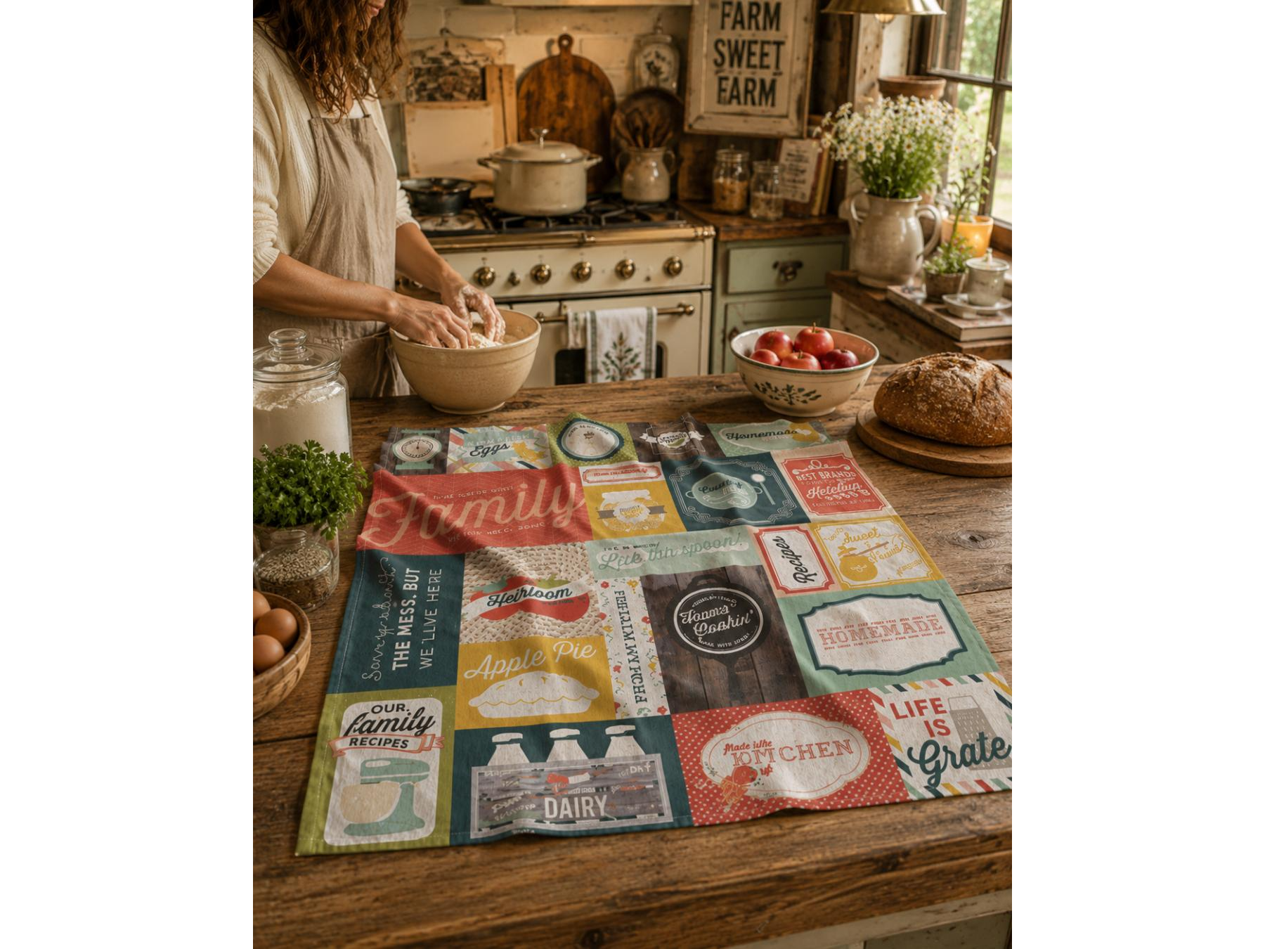 REPASADOR KITCHEN TAGS 100% ALGODON divino!!!