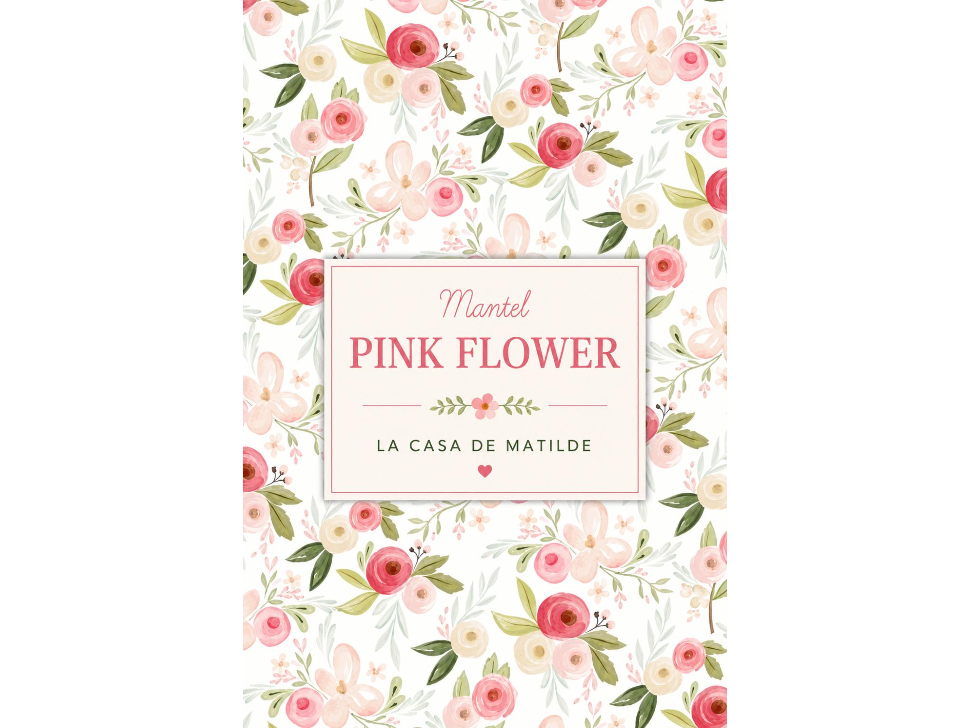 MANTEL PINK FLOWER! 2 METROS