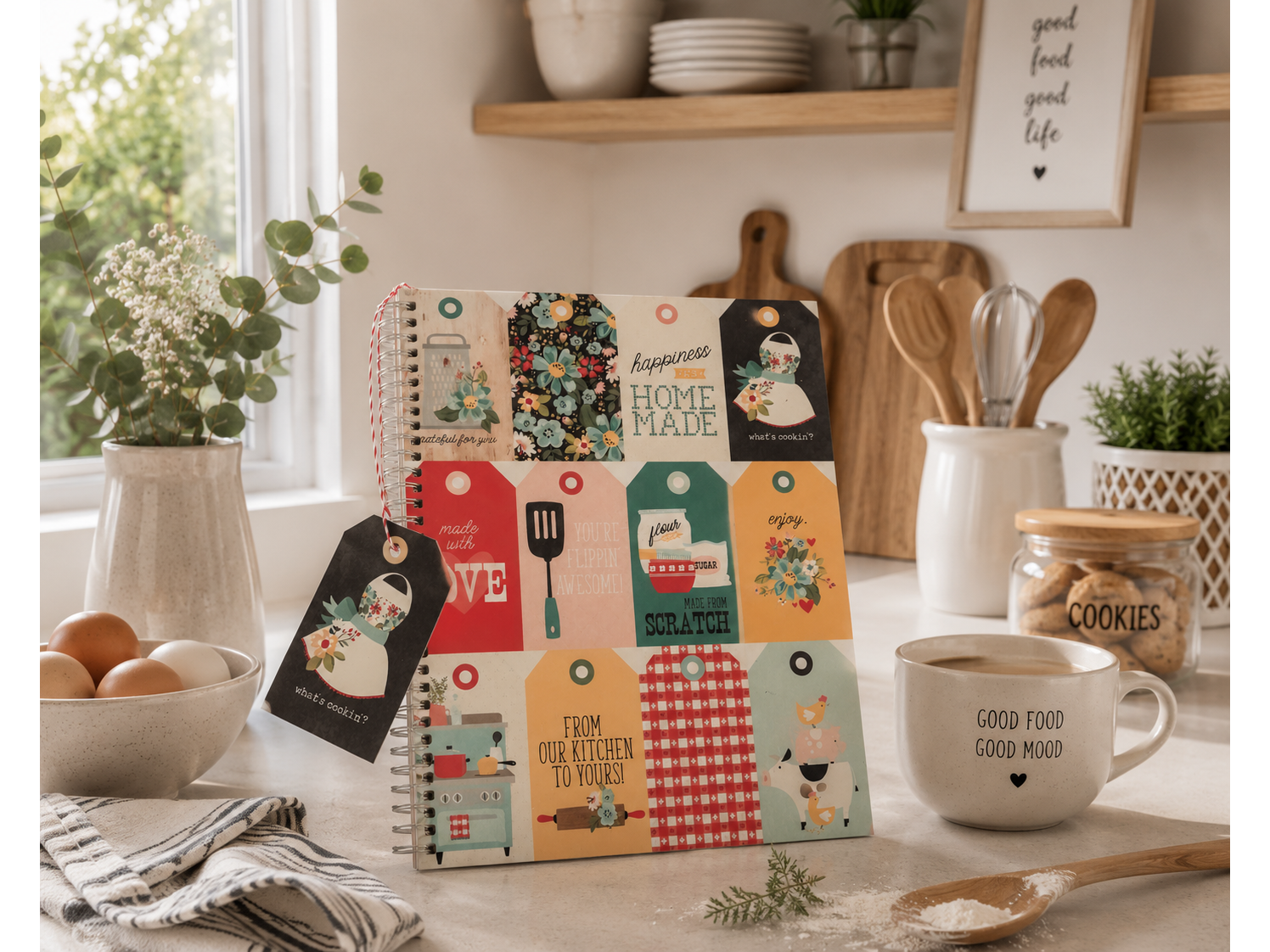 RECETARIO DE COCINA SOÑADO! A5 Incluye stickers y señalador!