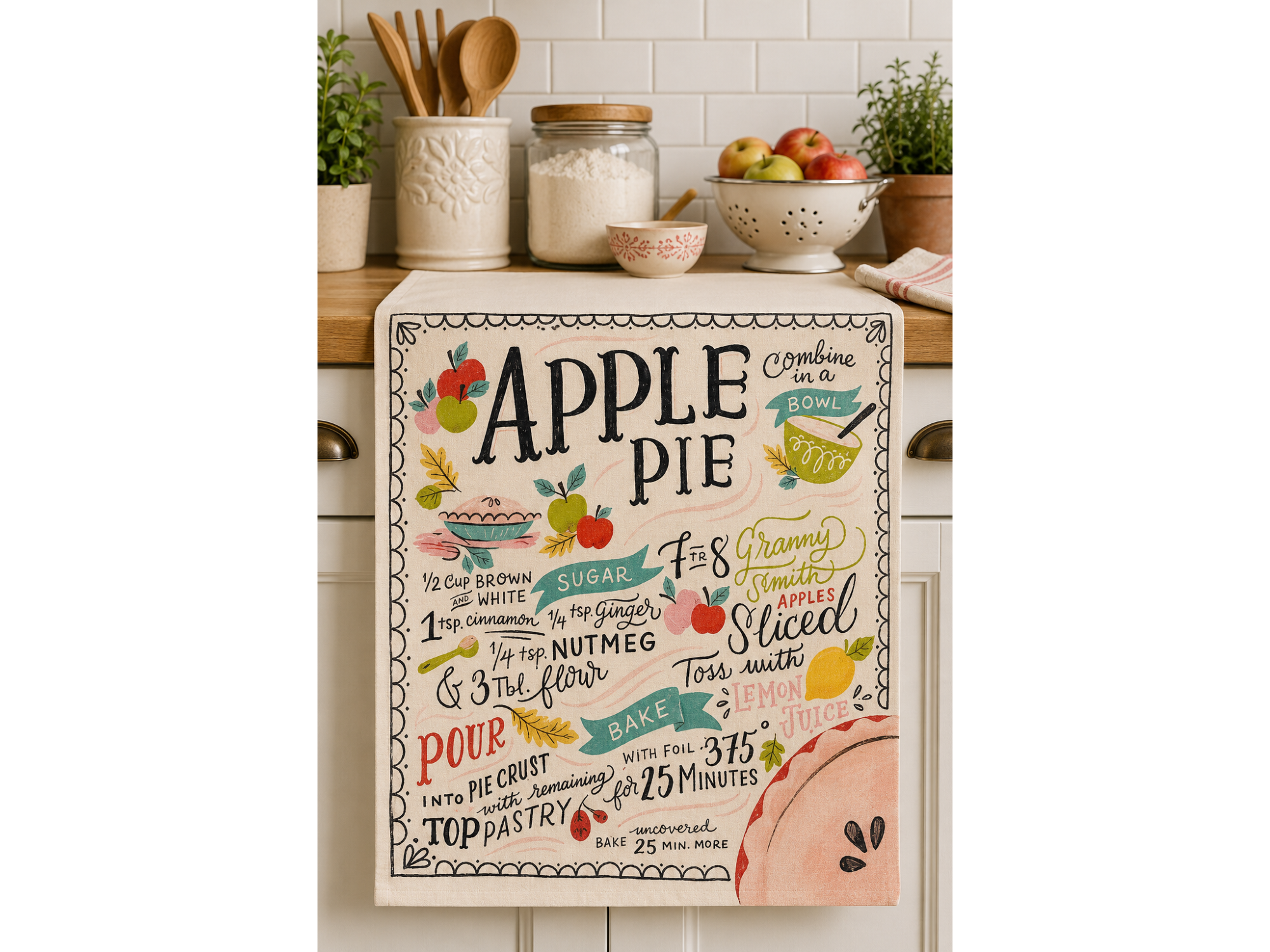 REPASADOR APPLE PIE 100% ALGODON divino!!!