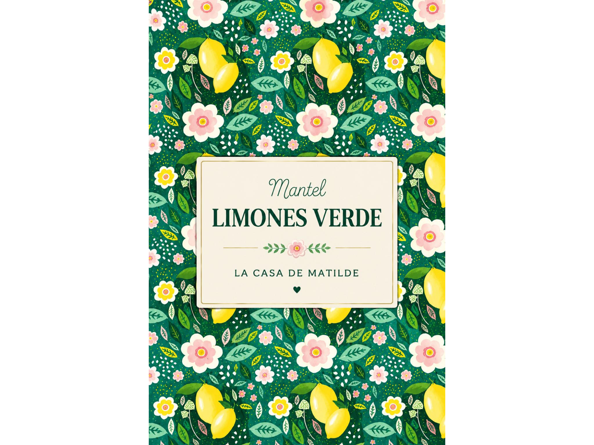 MANTEL LIMONES VERDE! 2 METROS