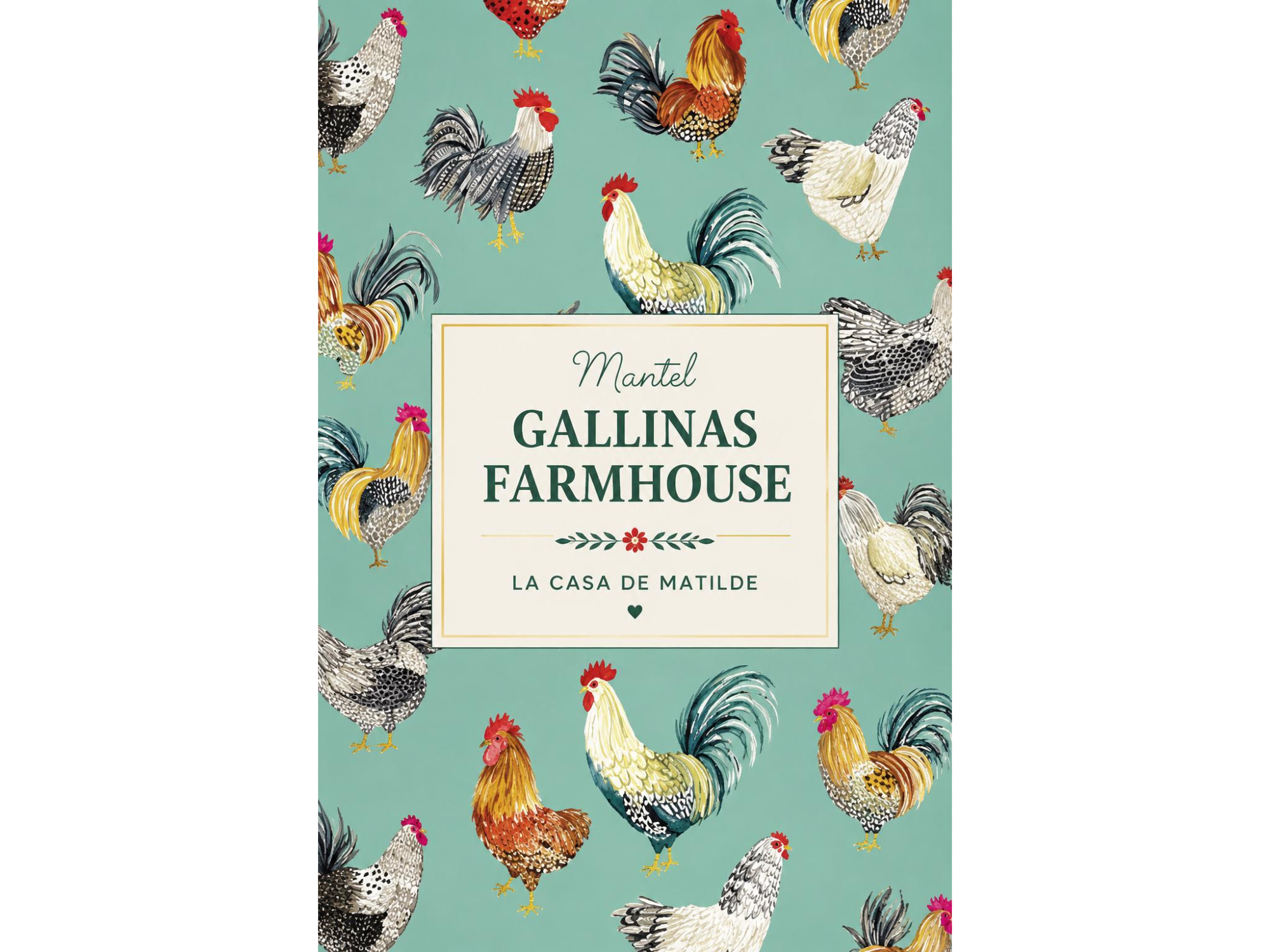 MANTEL GALLINAS FARMHOUSE! 2 METROS