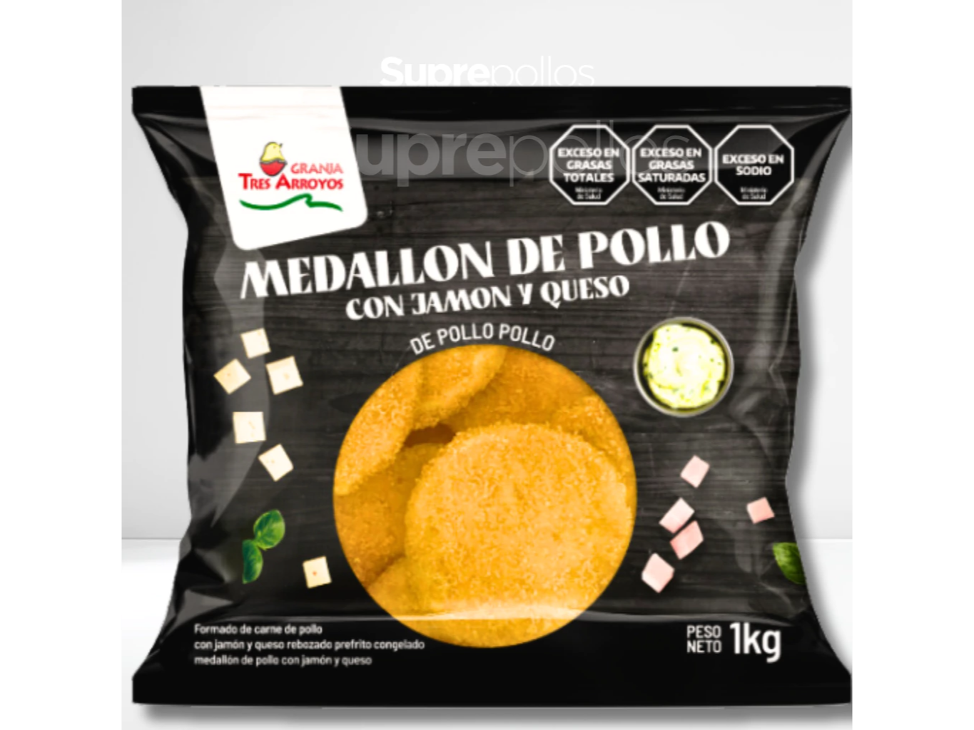 MEDALLONES DE POLLO CON JAMÓN y QUESO de Verdulería - 3 hermanos