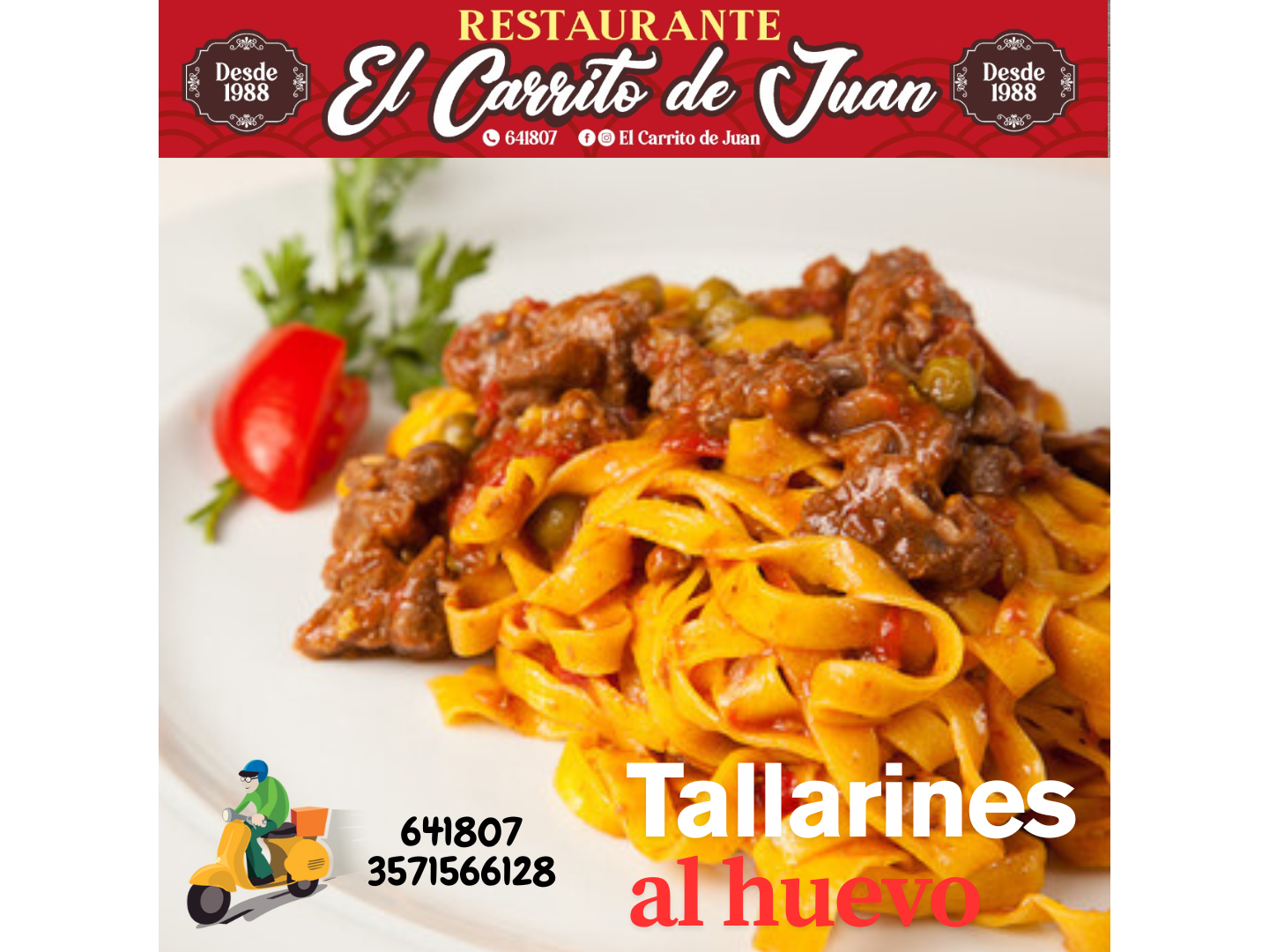 TALLARINES AL HUEVO