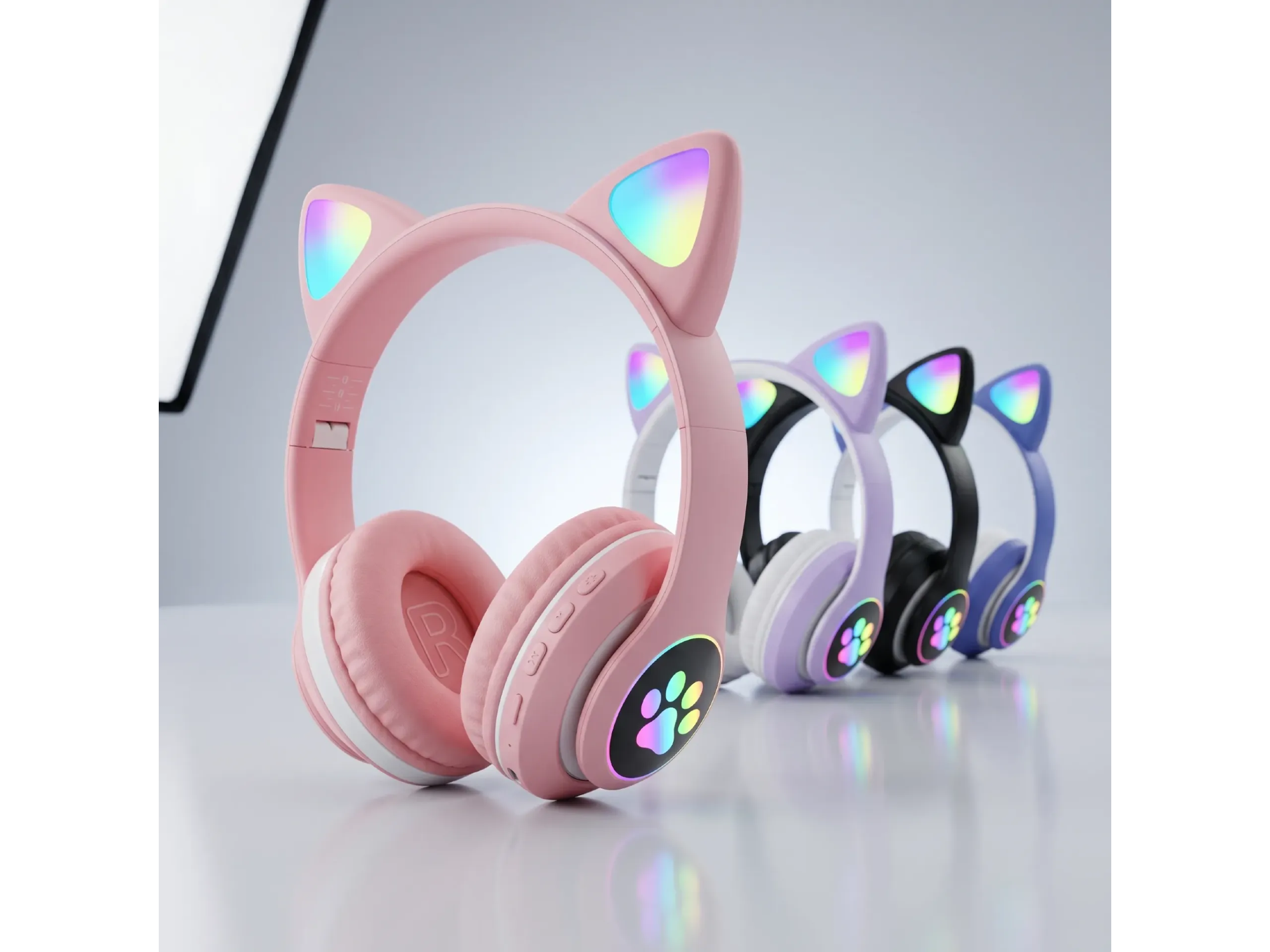 AURICULAR BLUETOOTH GATITO CON LUCES