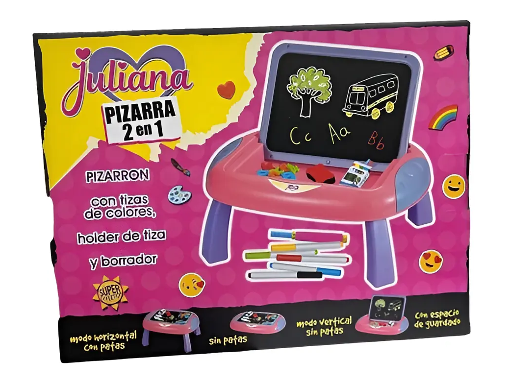 Juliana Pizarra Magnética 2 En 1 Con Accesorios