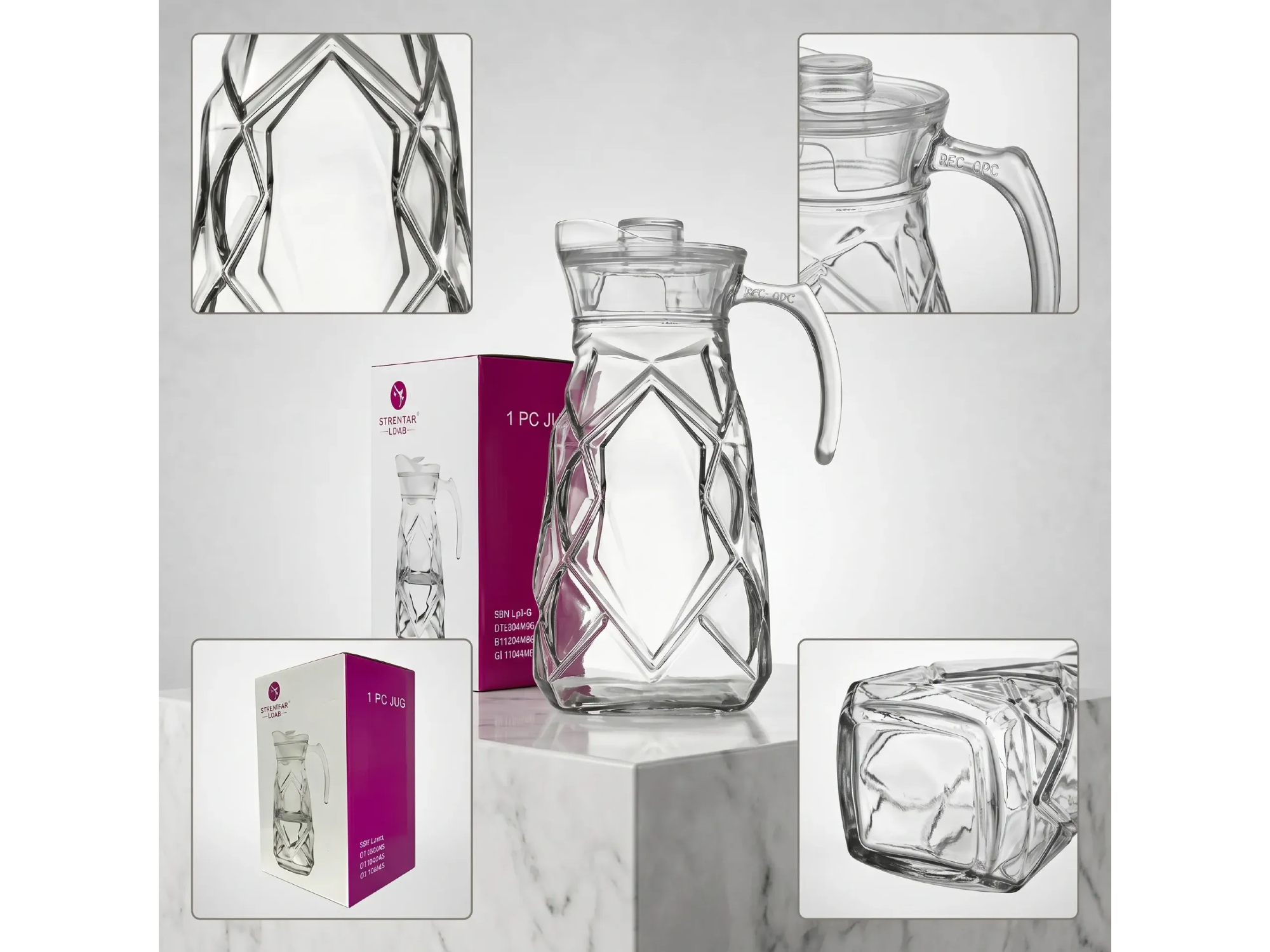 JARRA DE VIDRIO CON MANIJA 1,8L