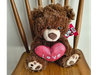 OSO con huella y corazón 40cm