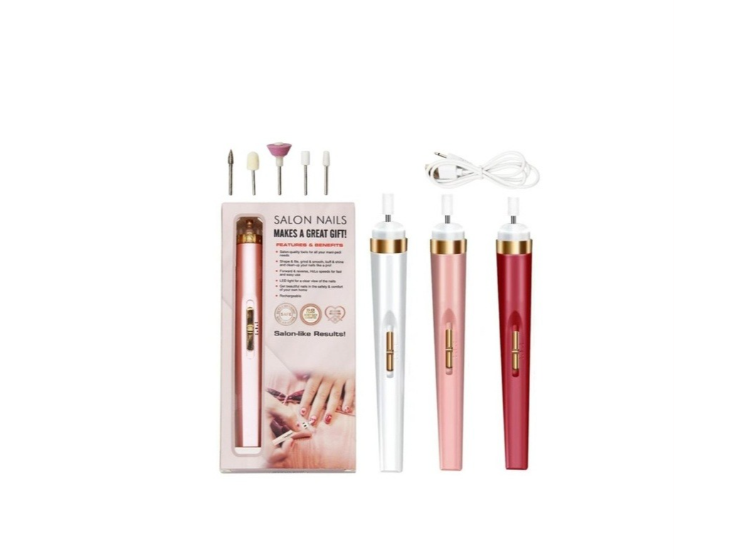 KIT TORNO ELECTRICO RECARGABLE PARA UÑAS PORTATIL