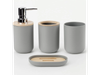 Kit X4 Piezas Set Organizador De Baño Detalles Bambu