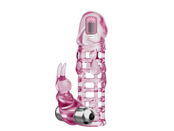 FUNDA DOBLE VIBRADOR Y EXTENSIÓN TEXTURADA