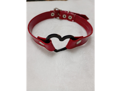 Choker cuero corazón