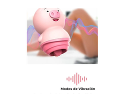 Vibrador masturbador con lengua - Cerdito
