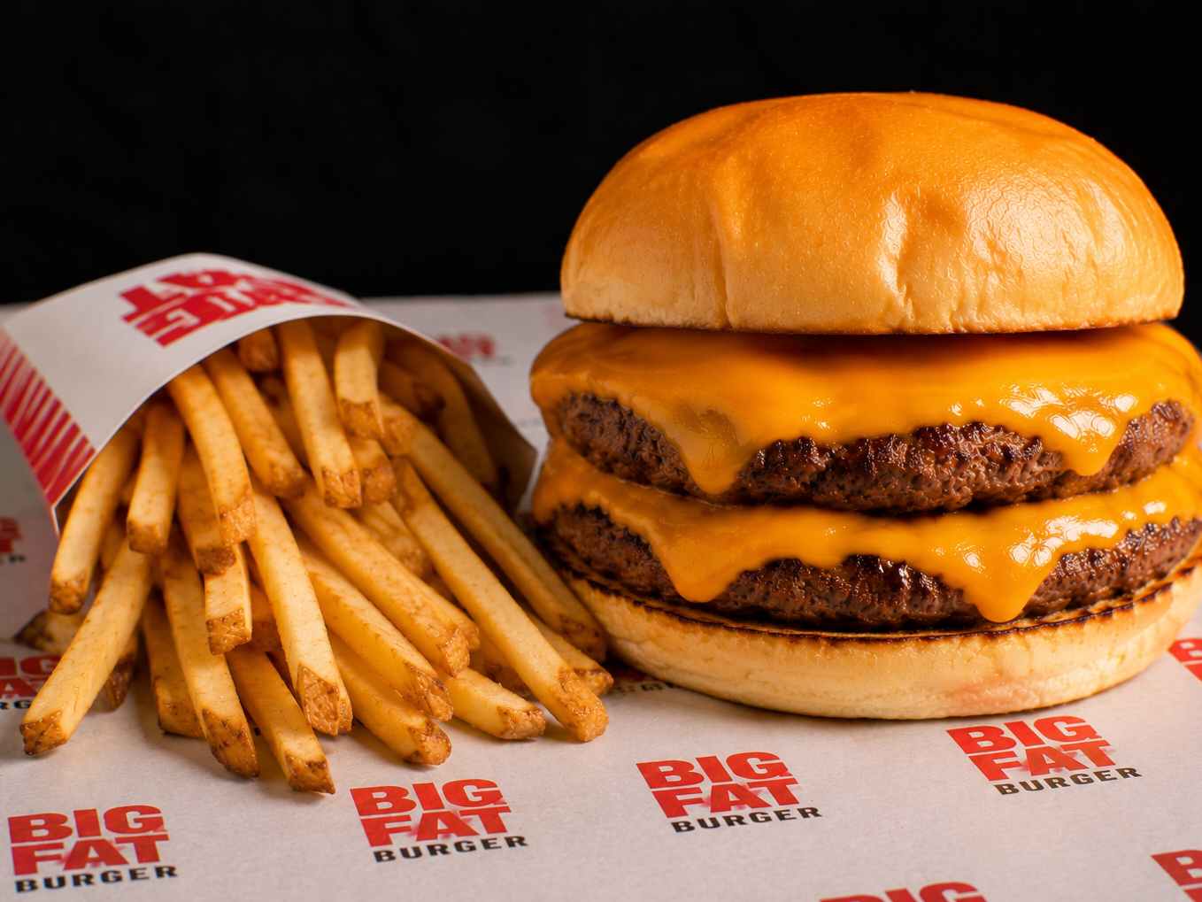 Doble cheese + papas fritas