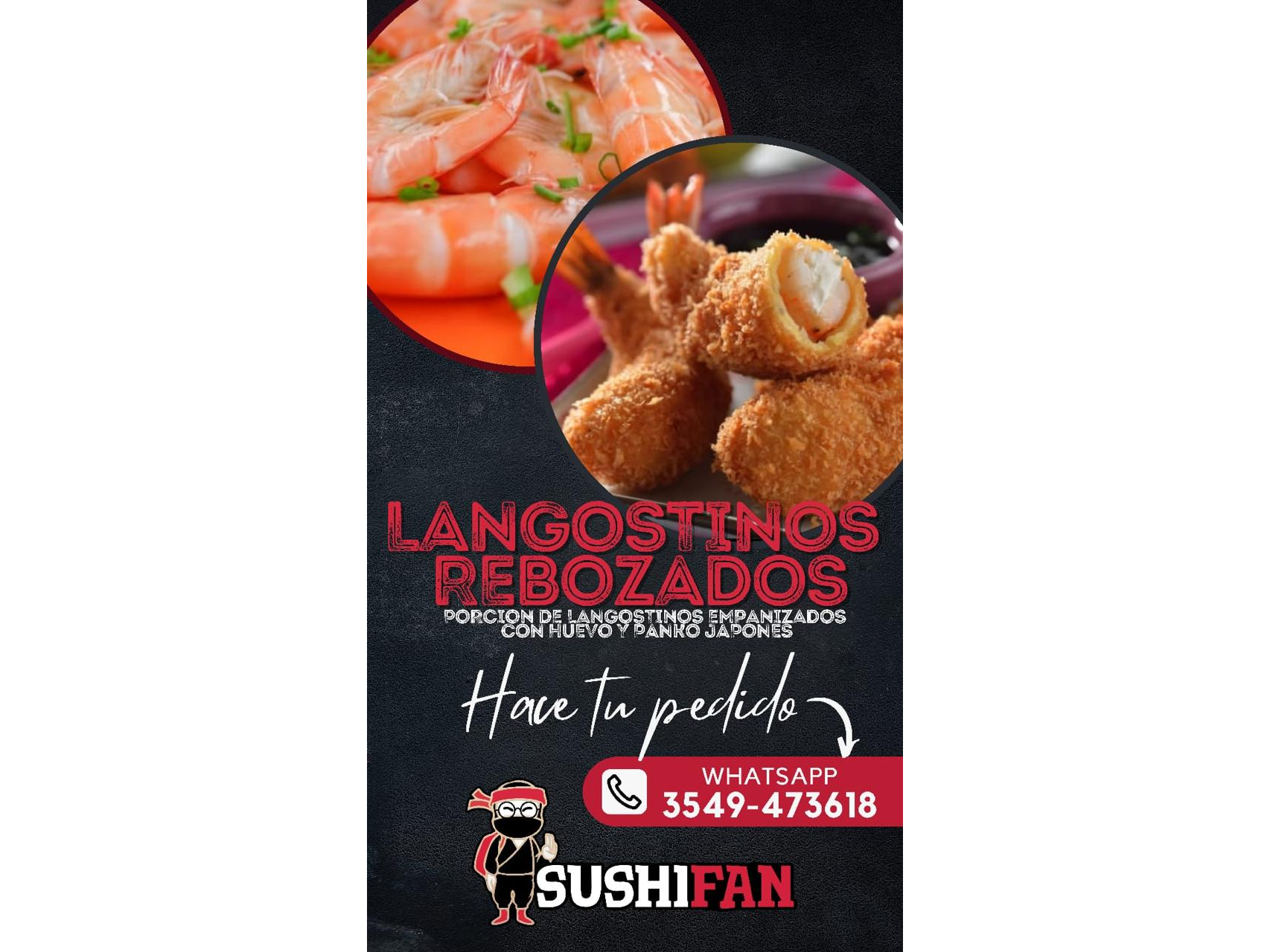 Langostinos rebozados