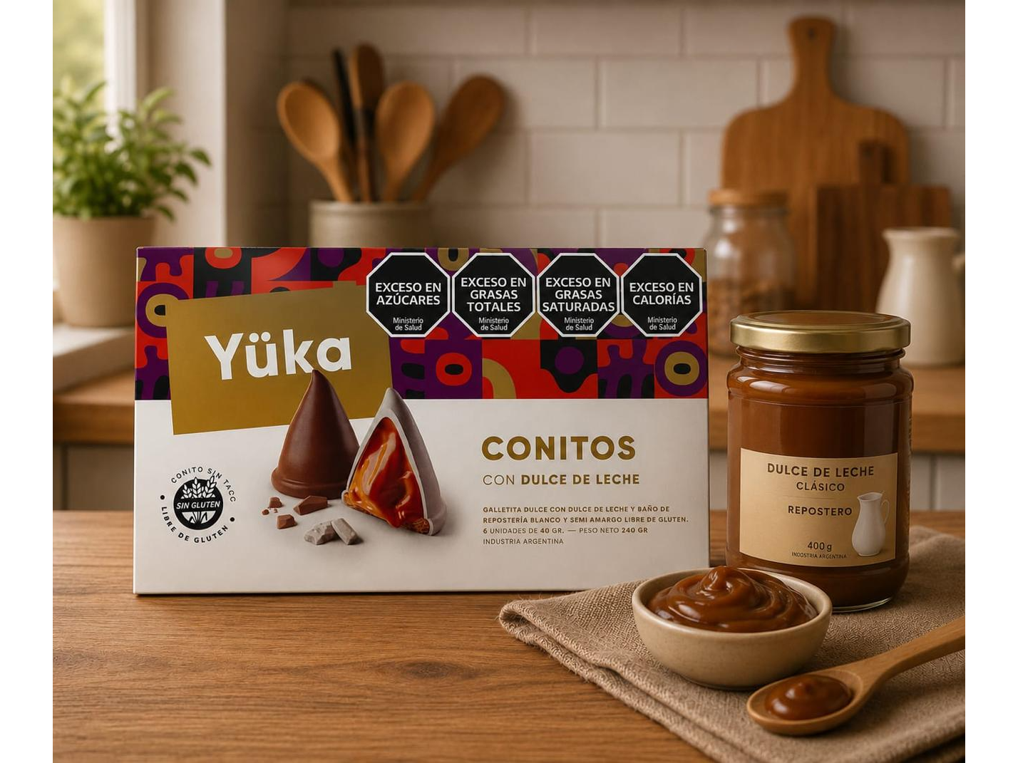 Conitos dulce de leche