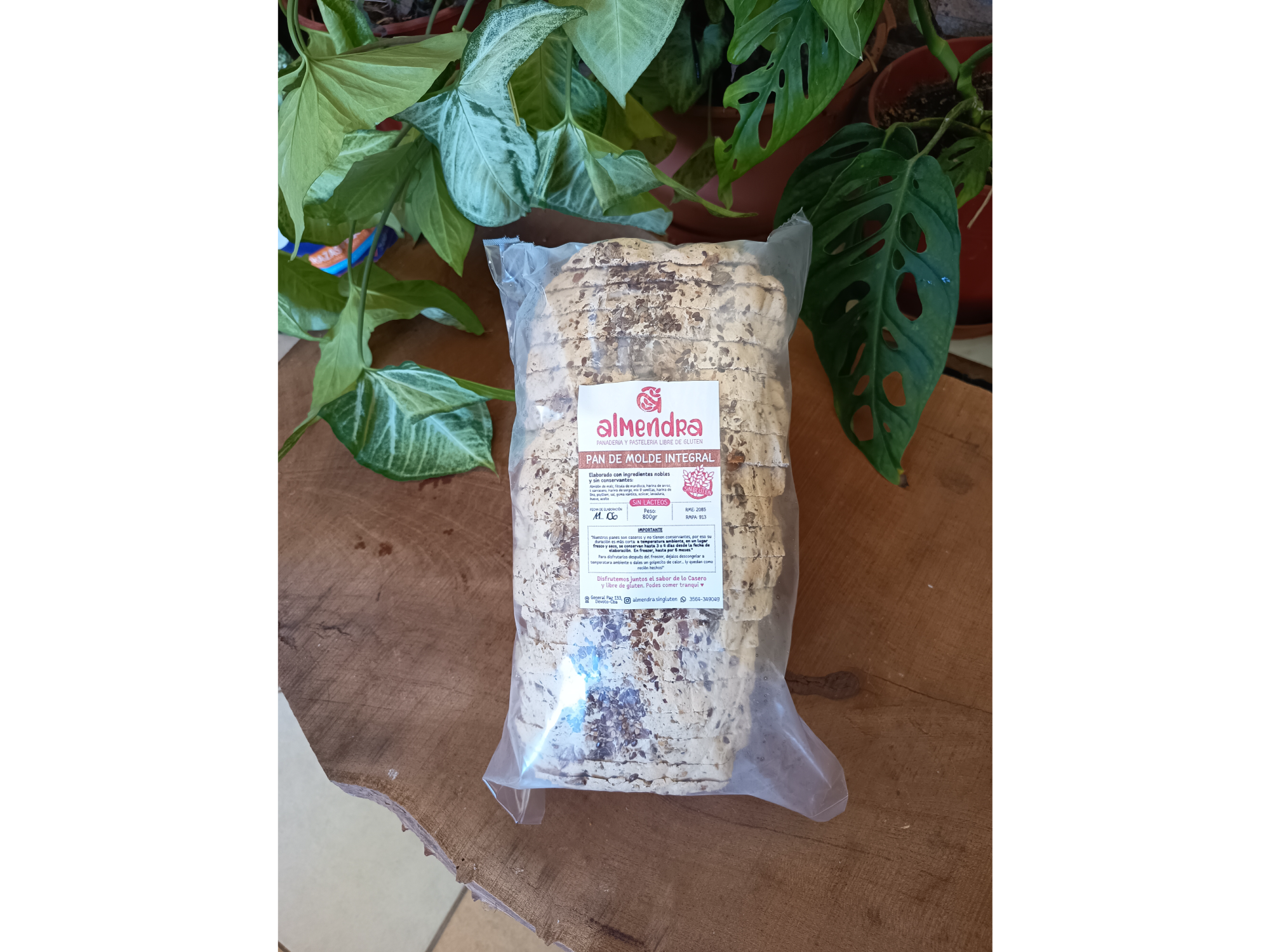 Pan de molde integral Almendra