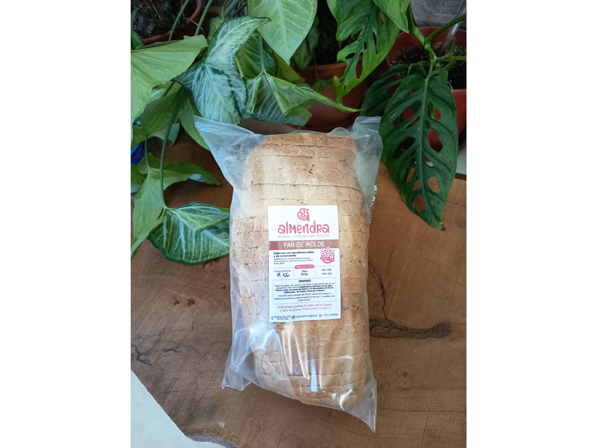 Pan de molde Almendra