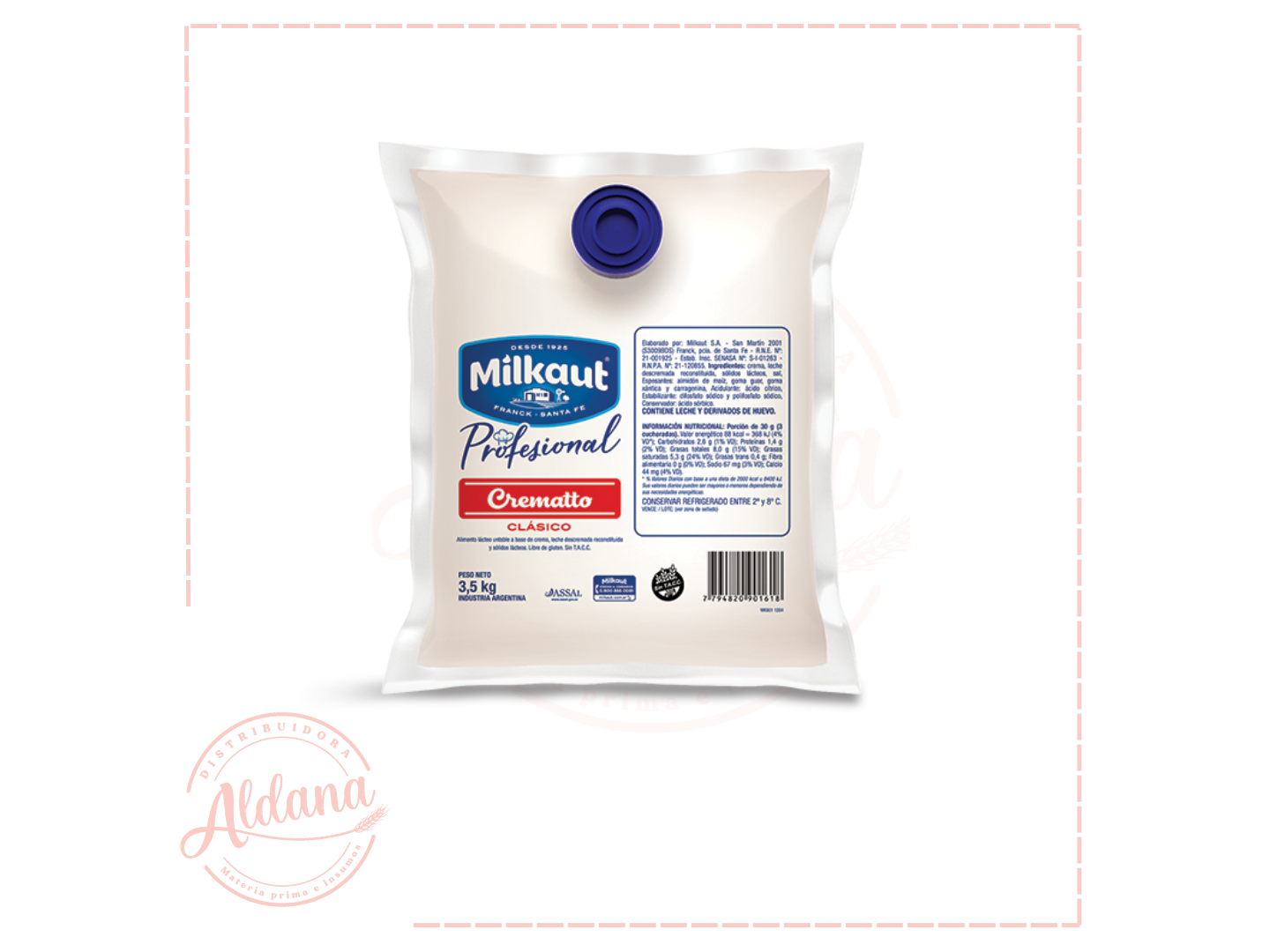 Queso crema Crematto Milkaut