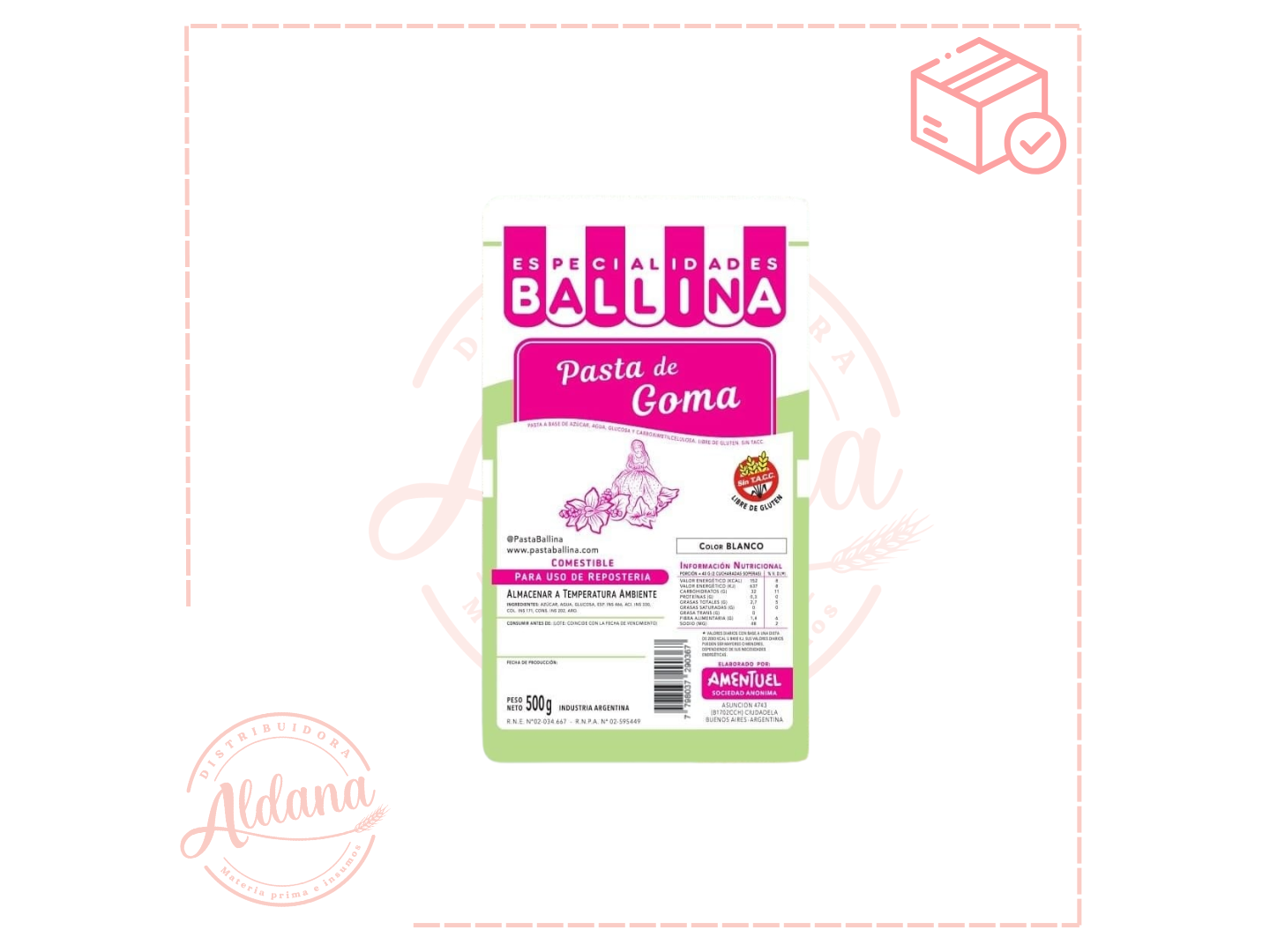 Pasta ballina de goma 500gr