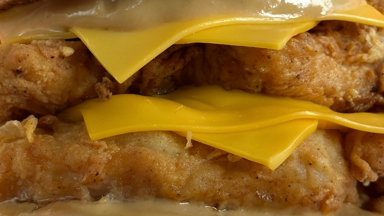 Sandwichs dobles con papas fritas (para valientes)