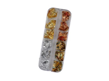 Hojas oro, plata.