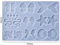 Molde figuras mar.