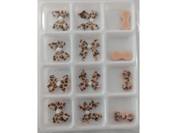 Apliques moños beige