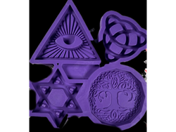 Símbolos Iluminati, estrella de David, árbol de la vida, trsiqueta
