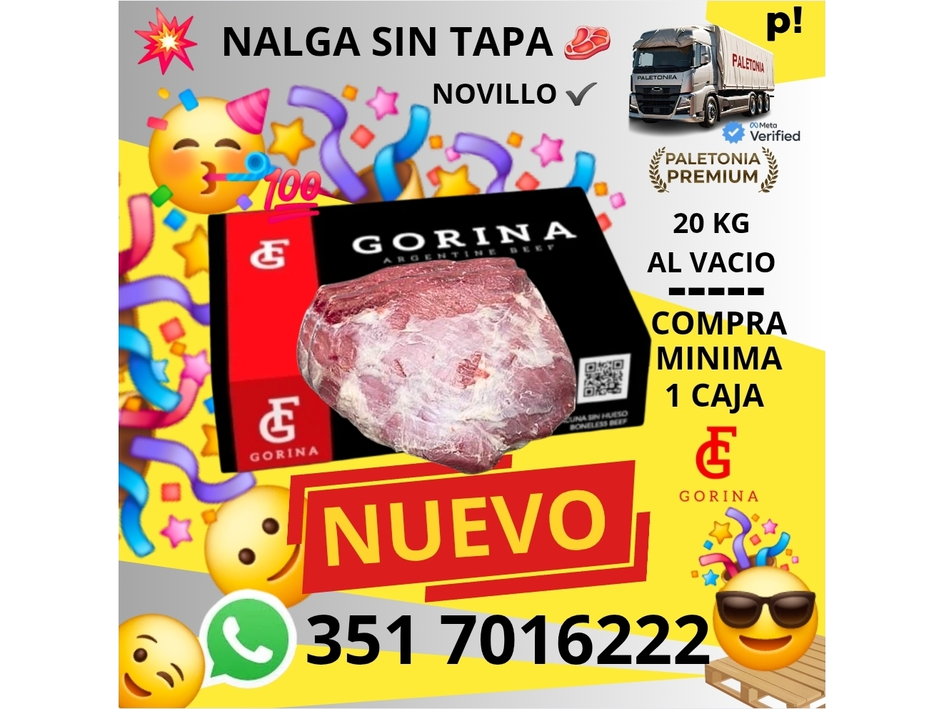 NALGA SIN TAPA X 20KG