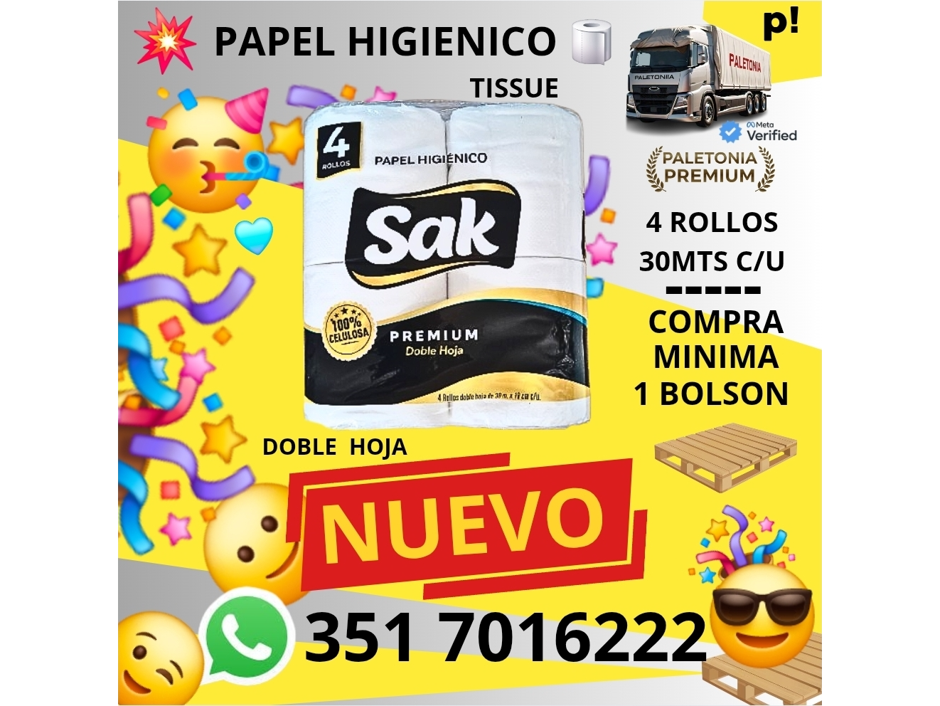 SAK DOBLE HOJA 16PX4UX30M