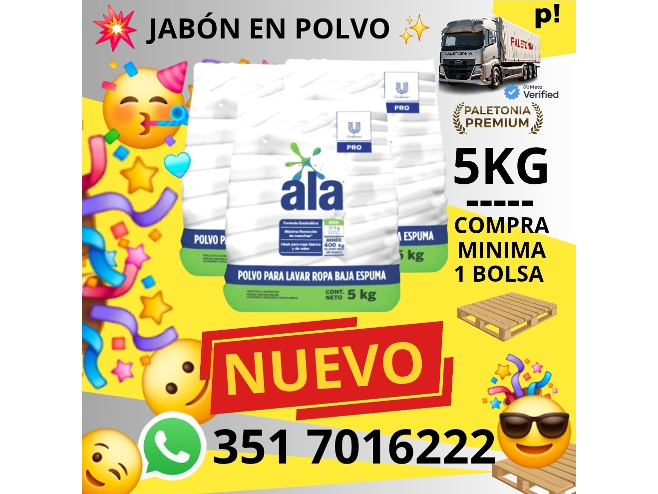 JABON EN POLVO ALA BAJA ESPUMA X5KG