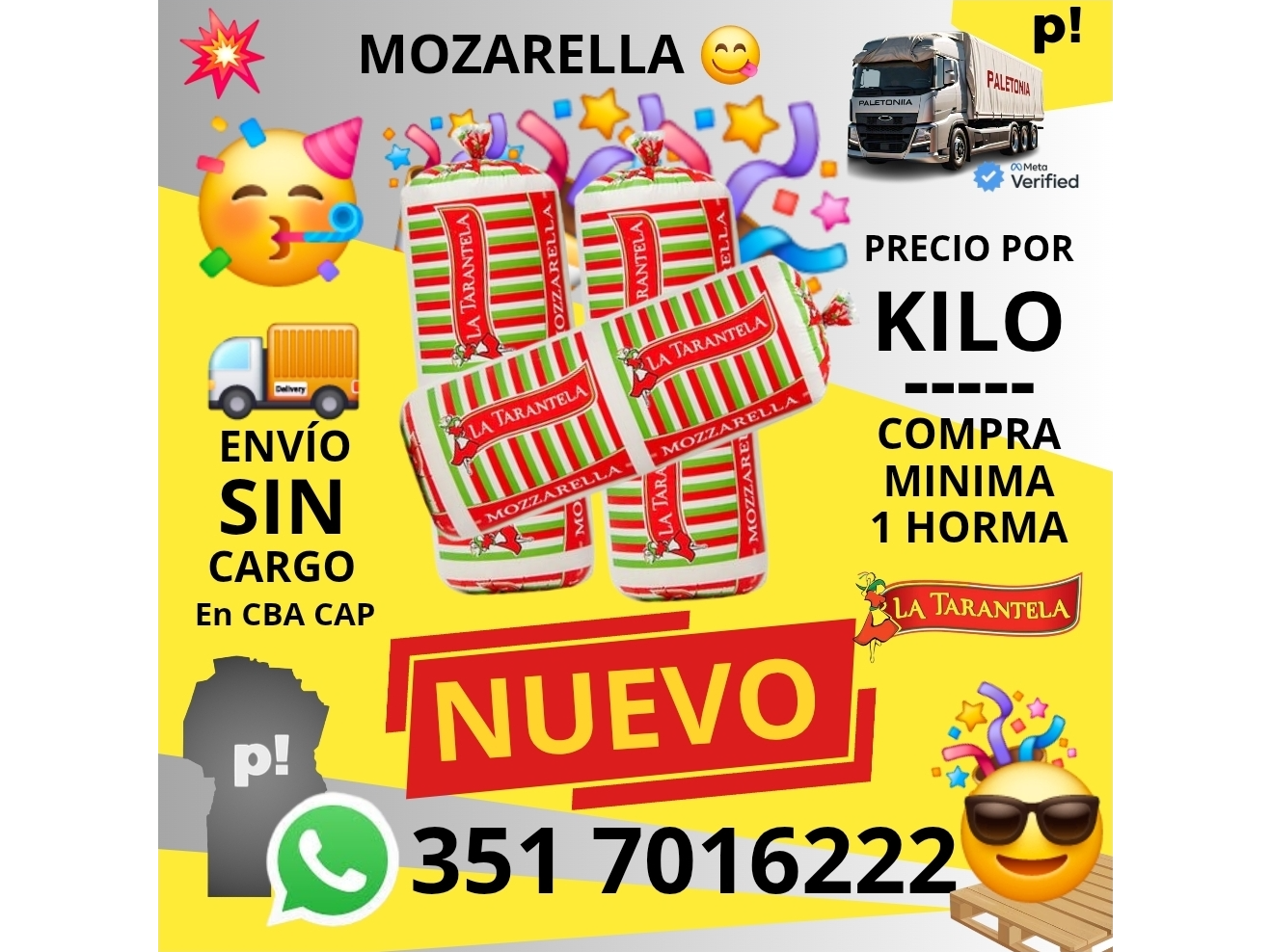 QUESO MOZZARELLA ESPACONE X 3 KG CAJA X 5 UN