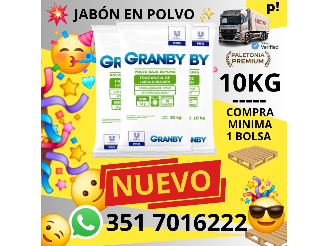 JABON EN POLVO GRANBY X10KG